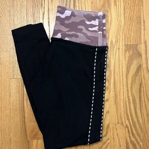 PINK women’s Camouflage and Black Leggings